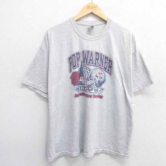 ジャージーズ 00s 半袖Tシャツ POP WARNER グレー XL | 古着