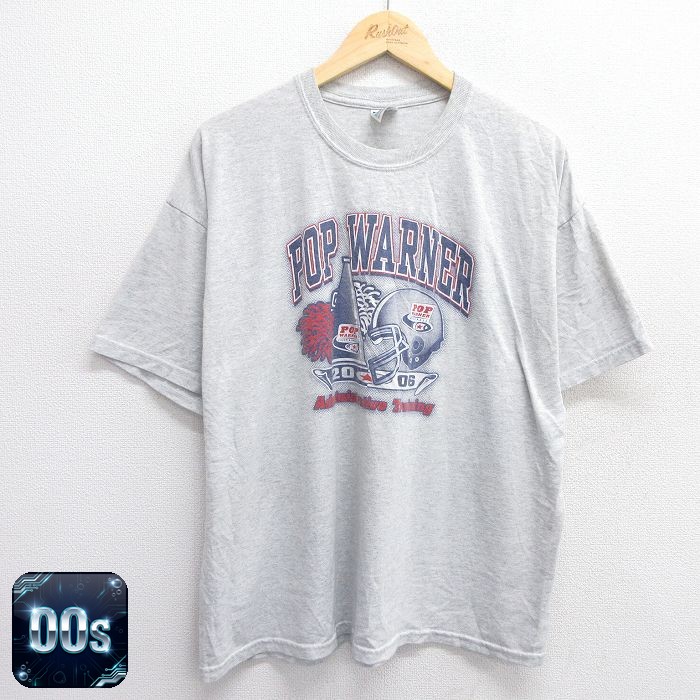 ジャージーズ 00s 半袖Tシャツ POP WARNER グレー XL | 古着