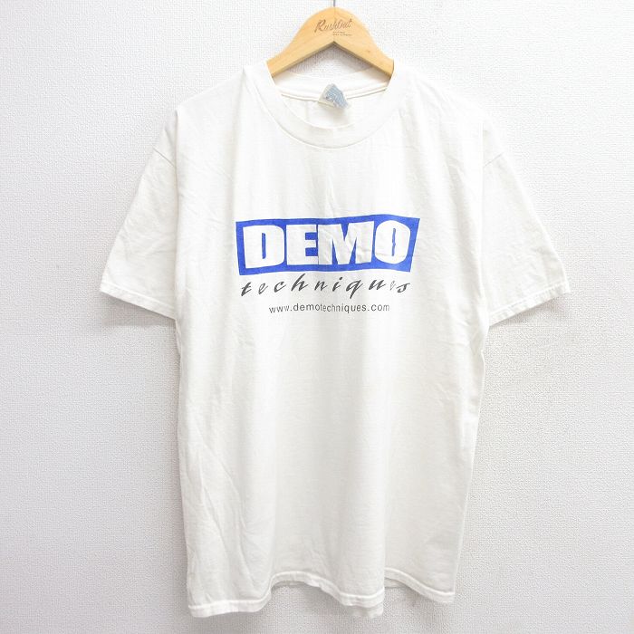 L★古着 ヘインズ Hanes 半袖 ビンテージ Tシャツ メンズ 00年代 00s DEMO コットン クルーネック 生成り 25apr16 中古