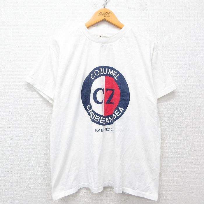 XL★古着 半袖 ビンテージ Tシャツ メンズ 00年代 00s コスメル コットン クルーネック 白 ホワイト 25apr16 中古