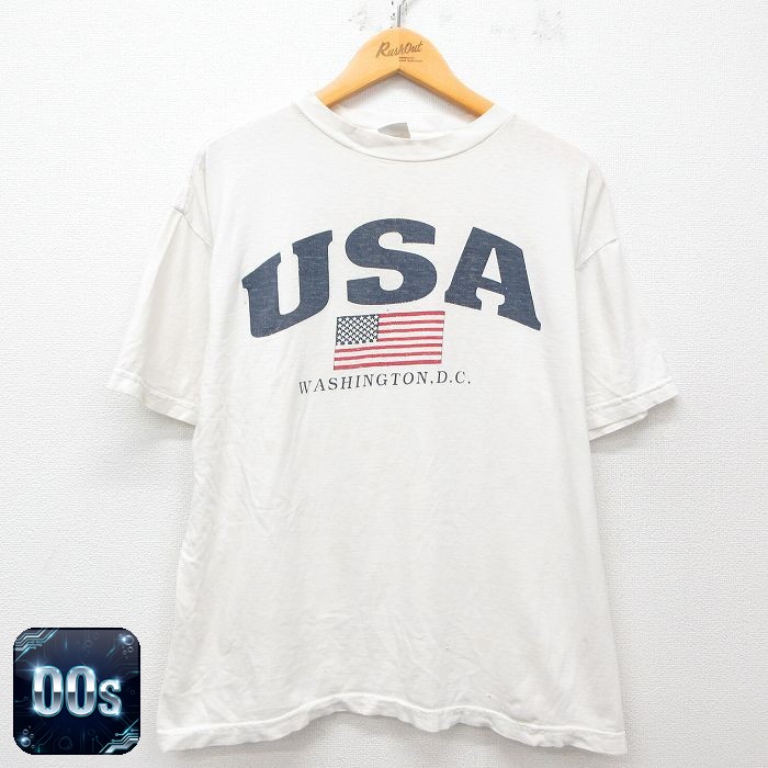 00s 半袖Tシャツ USAロゴ ホワイト XL | 古着