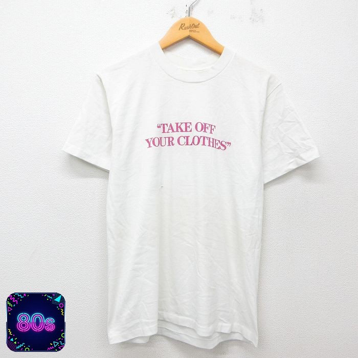 80s 半袖Tシャツ TAKE OFF ホワイト M | 古着