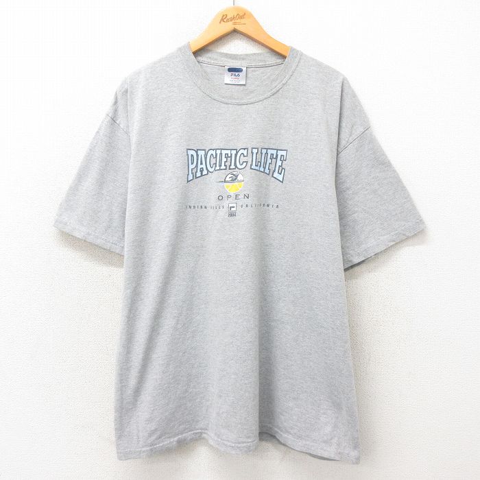 【50%OFF】フィラ 00s 半袖Tシャツ クジラ グレー XL | 古着