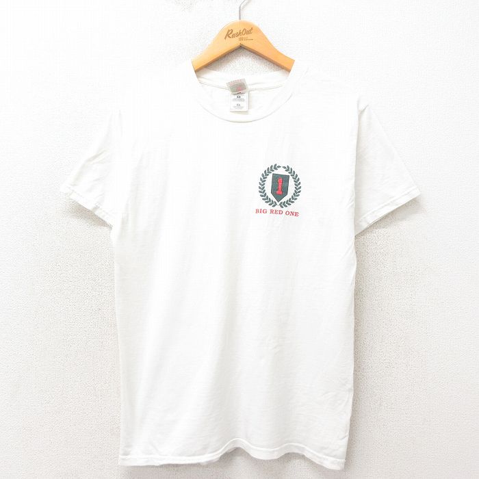 【20%OFF】M★古着 フルーツオブザルーム 半袖 ビンテージ Tシャツ メンズ 00年代 00s BIG RED ONE コットン クルーネック 白 ホワイト 25apr23 中古