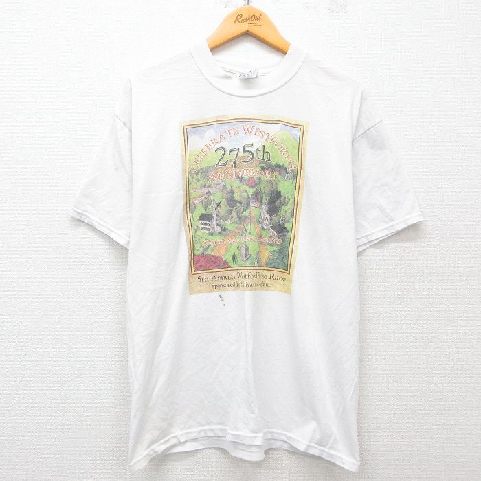 ジャージーズ 00s 半袖Tシャツ マサチューセッツ ホワイト L | 古着