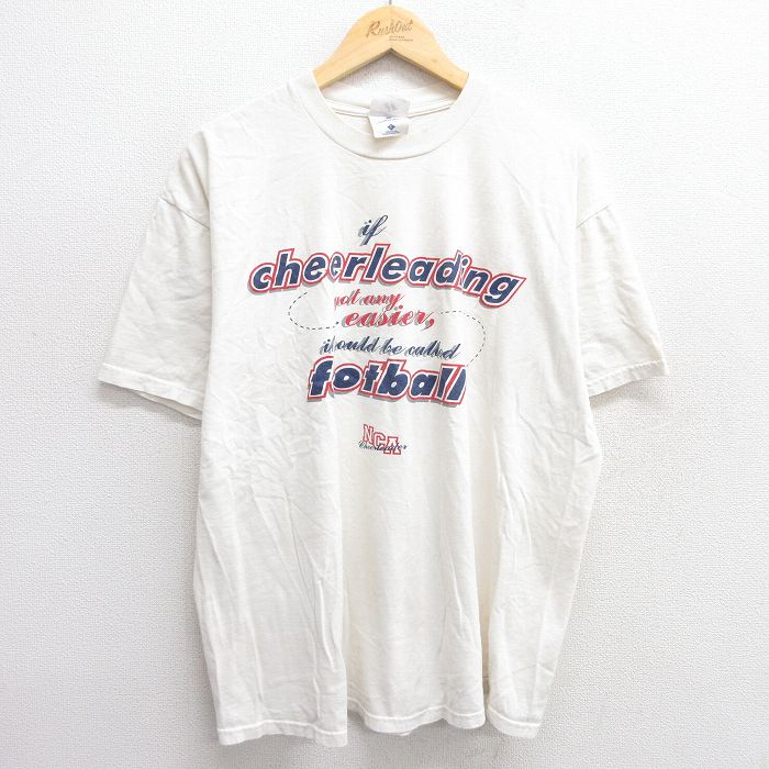 00s 半袖Tシャツ チアリーディング 生成り XL | 古着