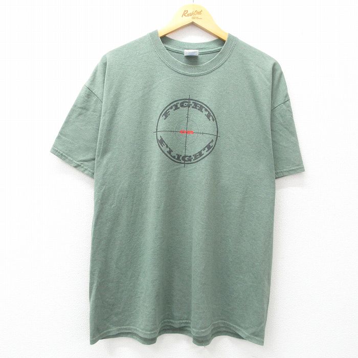【20%OFF】XL★古着 半袖 ビンテージ Tシャツ メンズ 00年代 00s SWAT 大きいサイズ クルーネック 緑 グリーン 霜降り 25apr23 中古