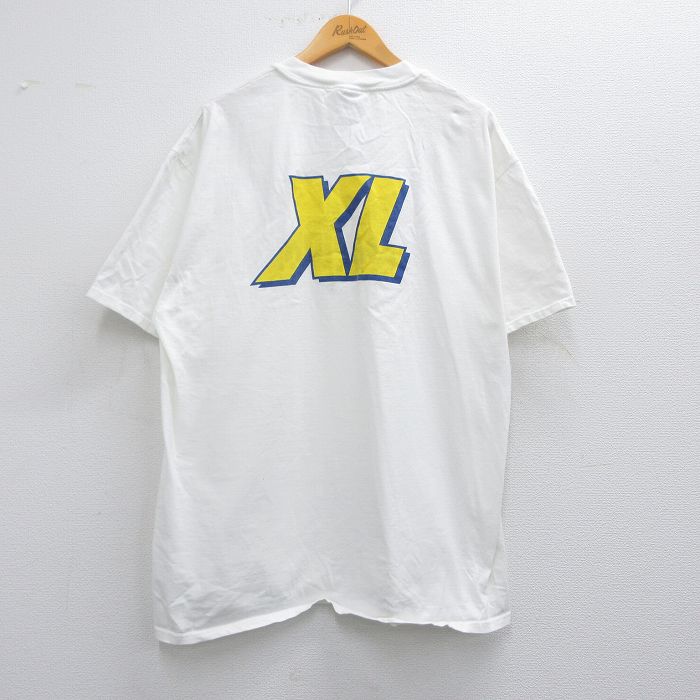 XL★古着 ヘインズ Hanes 半袖 ビンテージ Tシャツ メンズ 00年代 00s LODINE XL 大きいサイズ コットン クルーネック USA製 白 ホワイト 【spe】 25apr24 中古
