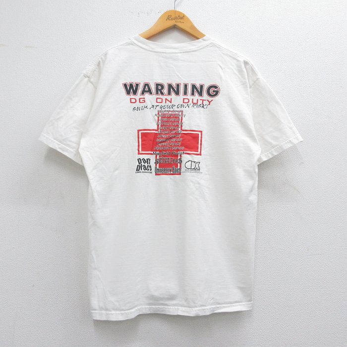 L★古着 半袖 ビンテージ Tシャツ メンズ 00年代 00s ANCHOR SPLASH 大学 コットン クルーネック 白 ホワイト 25apr24 中古