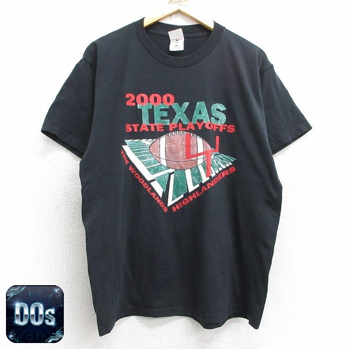【50%OFF】フルーツオブザルーム 00s 半袖Tシャツ テキサスフットボール ブラック L | 古着
