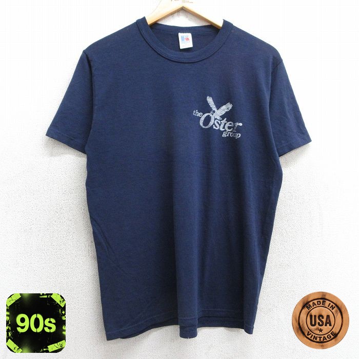 ラッセル 90s 半袖Tシャツ 鳥 ネイビー M | 古着