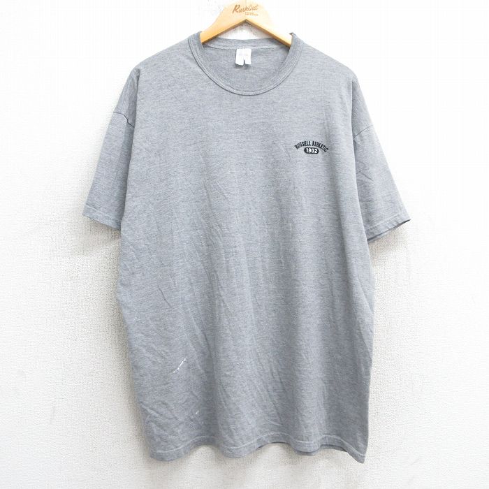 ラッセル 00s 半袖Tシャツ ワンポイントロゴ グレー XL | 古着