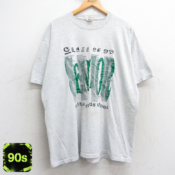 【50%OFF】90s 半袖Tシャツ ロケットハイスクール グレー XL | 古着