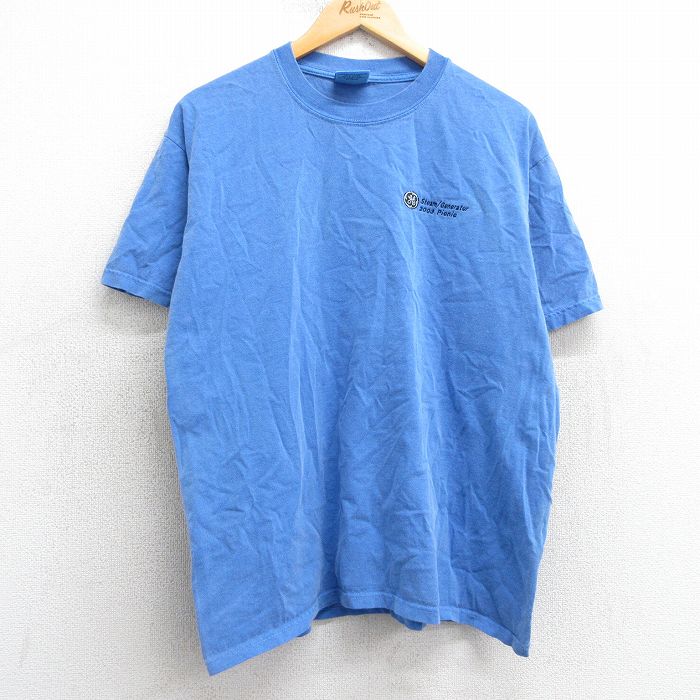 L★古着 半袖 ビンテージ Tシャツ メンズ 00年代 00s Steam Generator コットン クルーネック 青 ブルー 25apr24 中古