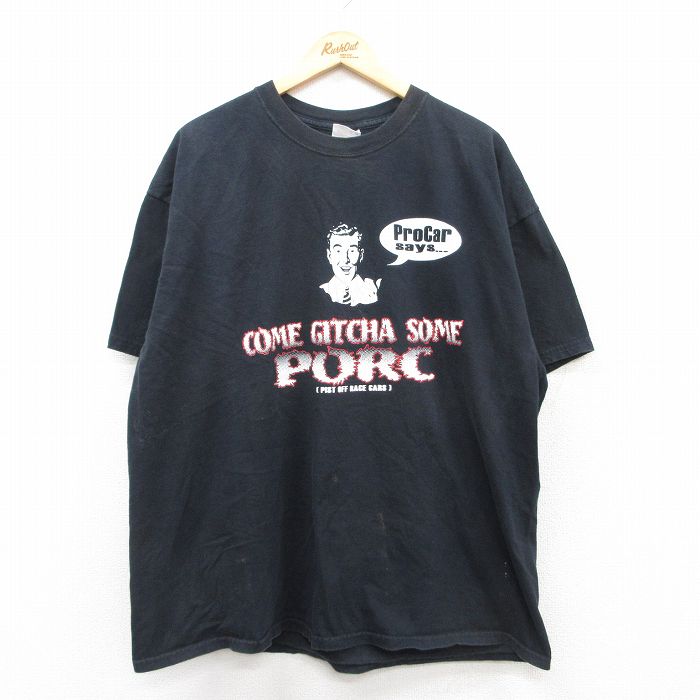 ヘインズ 00s 半袖Tシャツ ProCar ブラック XL | 古着