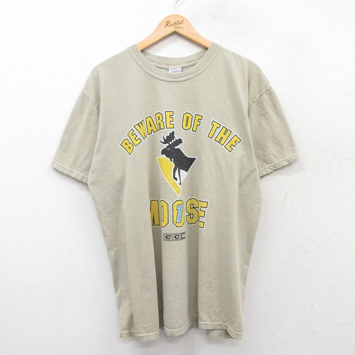 00s 半袖Tシャツ MOOSE ベージュ XL | 古着