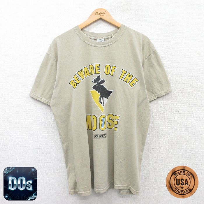 00s 半袖Tシャツ MOOSE ベージュ XL | 古着