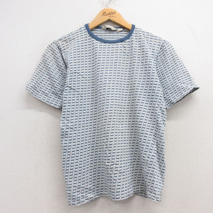 S★古着 半袖 ビンテージ Tシャツ メンズ 60年代 60s コットン クルーネック 薄紺他 ネイビー 【spe】 25apr28 中古