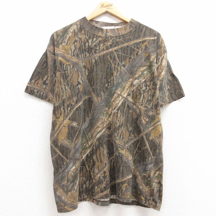 00s 半袖Tシャツ モッシーオーク ブラウン迷彩 XL | 古着