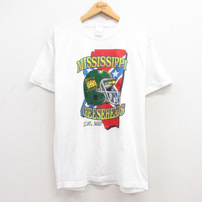 L★古着 フルーツオブザルーム 半袖 ビンテージ Tシャツ メンズ 00年代 00s ミシシッピ クルーネック 白 ホワイト 25apr28 中古