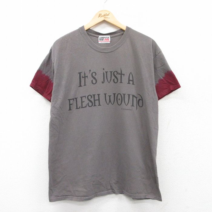 L★古着 半袖 ビンテージ Tシャツ メンズ 00年代 00s FLESH Wound クルーネック 茶他 ブラウン 25apr30 中古