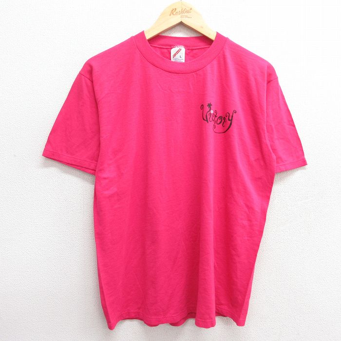 ジャージーズ 90s 半袖Tシャツ ハート 濃ピンク L | 古着