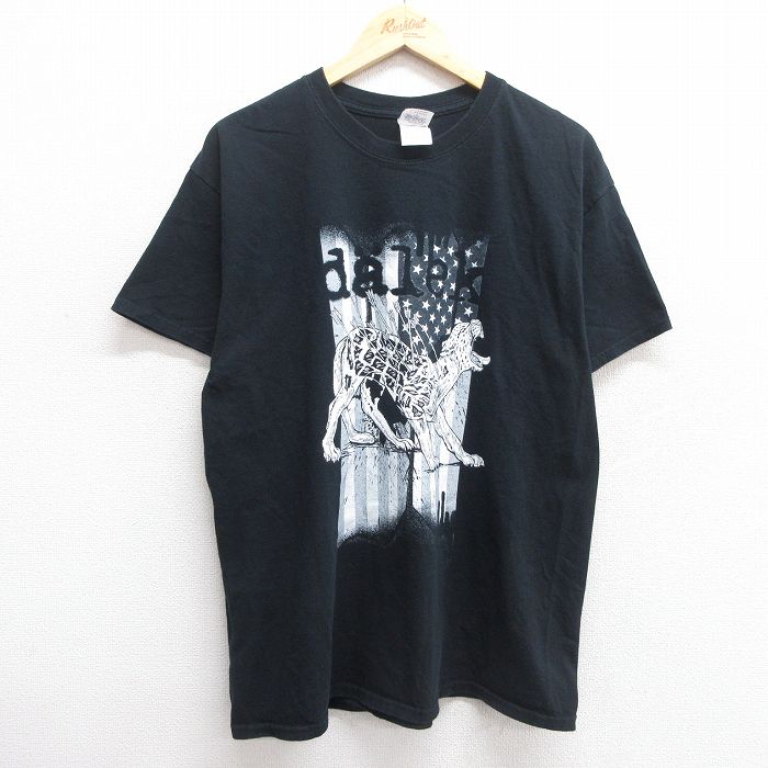 00s 半袖Tシャツ チーター星条旗 ブラック L | 古着