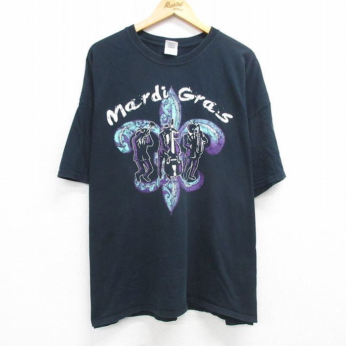 00s 半袖Tシャツ マルディグラ ブラック XL | 古着