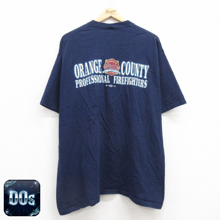 【50%OFF】フルーツオブザルーム 00s 半袖Tシャツ オレンジカウンティ ネイビー XL | 古着