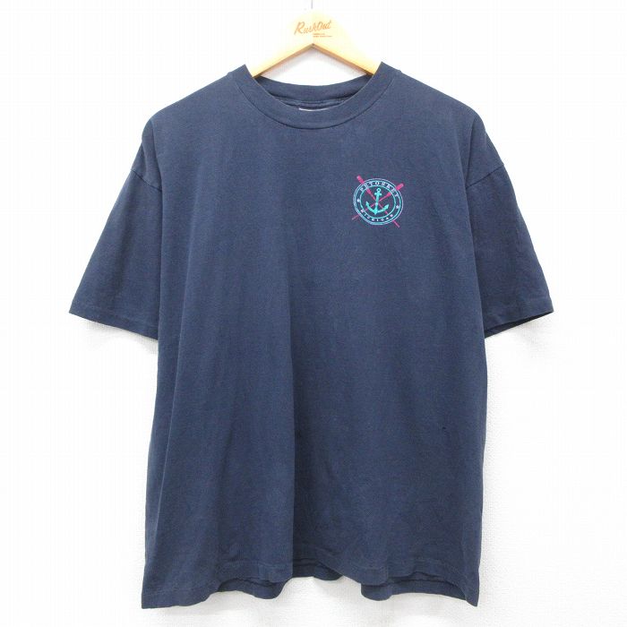 リー 90s 半袖Tシャツ イカリ ネイビー XL | 古着