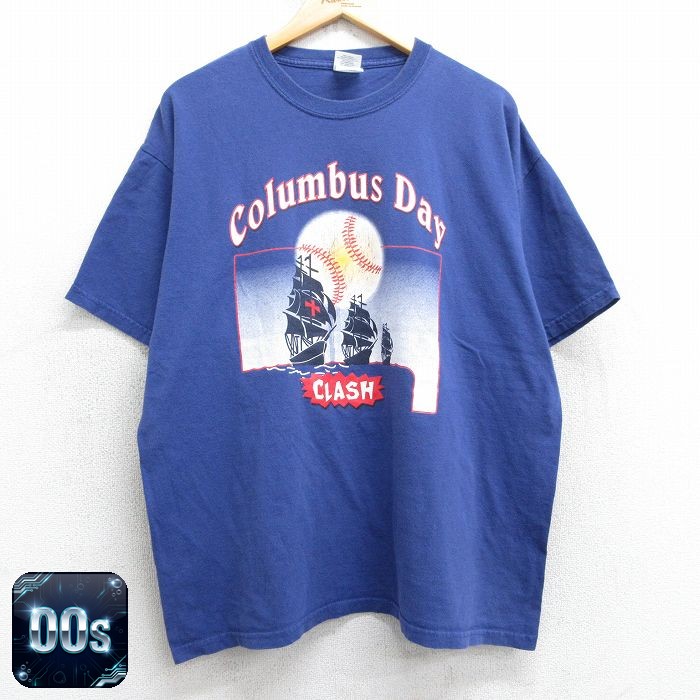 【50%OFF】00s 半袖Tシャツ ベースボール ブルー XL | 古着