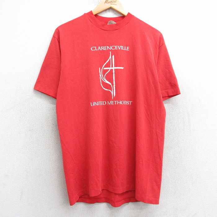 ヘインズ 80s 半袖Tシャツ CLARENCEVILLE レッド L | 古着