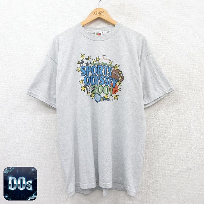 【50%OFF】フルーツオブザルーム 00s 半袖Tシャツ オデッセイ01 グレー霜降り XL | 古着