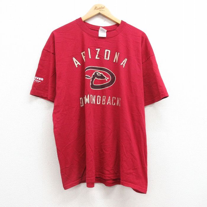 【50%OFF】00s 半袖Tシャツ アリゾナダイヤモンドバックス バーガンディ XL | 古着