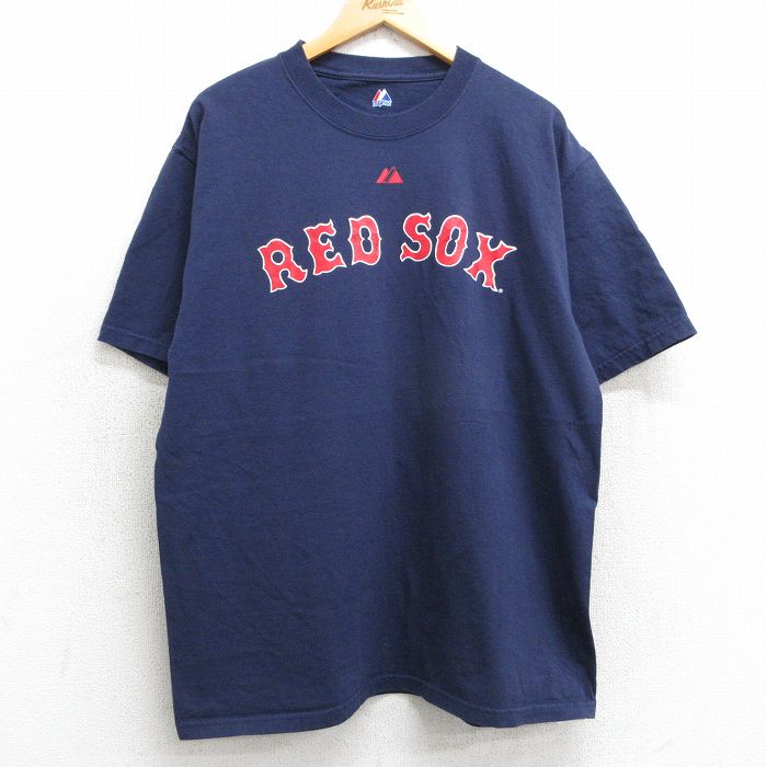 【50%OFF】マジェスティック 00s 半袖Tシャツ ボストンレッドソックス ネイビー XL | 古着