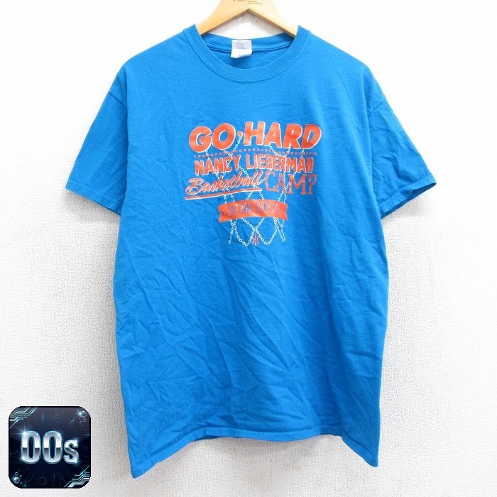 【50%OFF】00s 半袖Tシャツ バスケットボール ライトブルー L | 古着