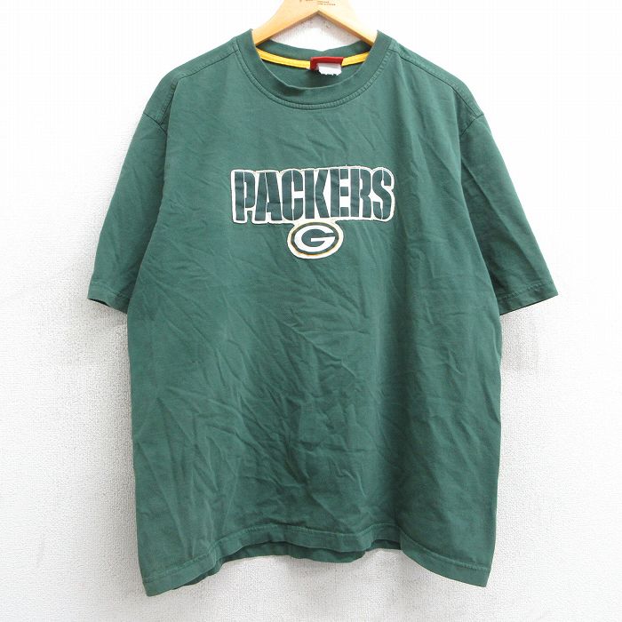 XL★古着 半袖 ビンテージ Tシャツ メンズ 00年代 00s NFL グリーンベイパッカーズ クルーネック 緑 グリーン アメフト スーパーボウル 25may02 中古