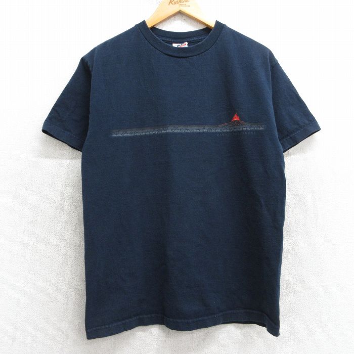 M★古着 半袖 ビンテージ Tシャツ メンズ 00年代 00s ハワイボルゲーノズ コットン クルーネック 黒 ブラック 25may02 中古