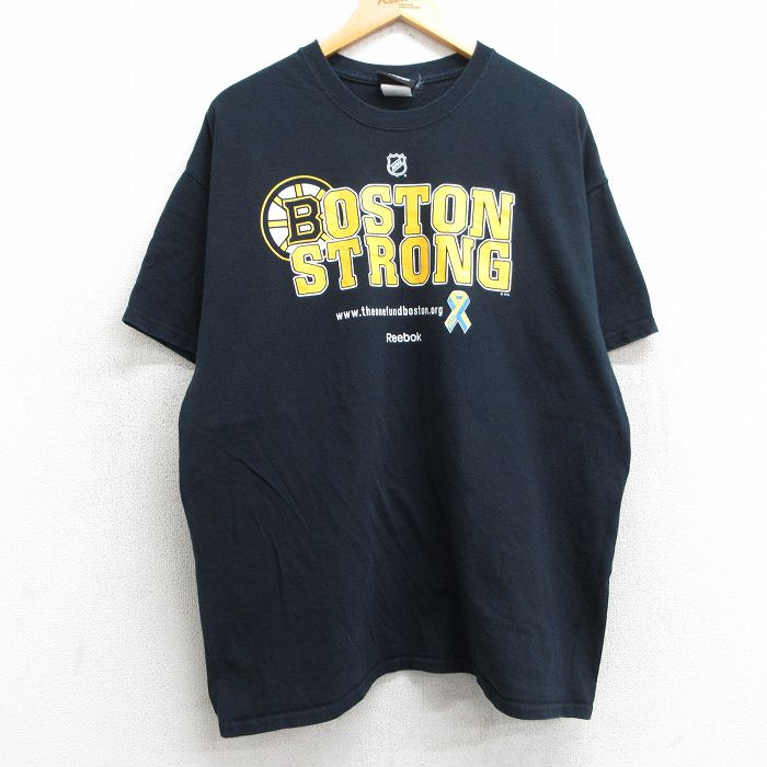 リーボック 00s 半袖Tシャツ NHLボストンブルーインズ ブラック XL | 古着