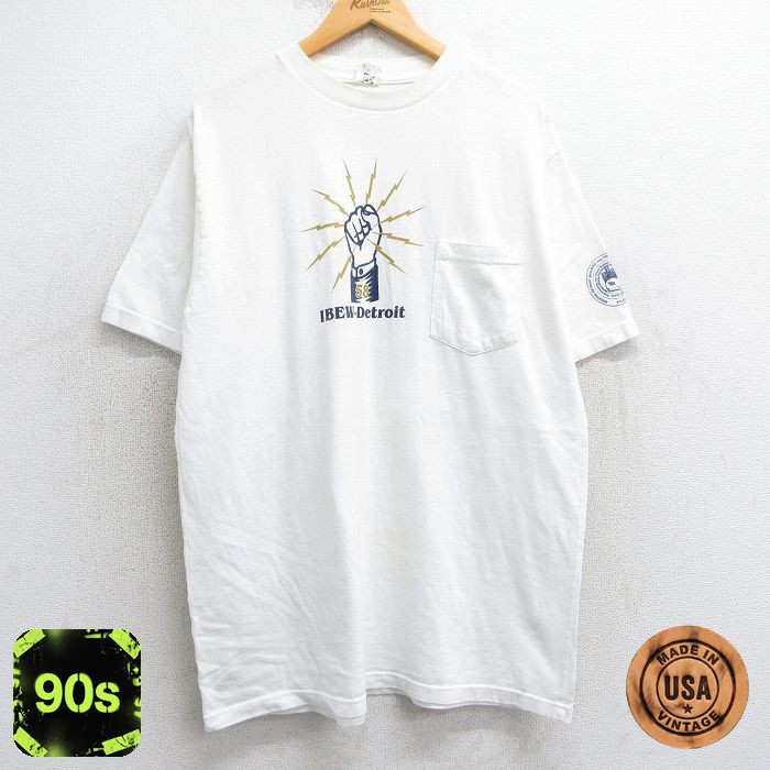 【50%OFF】90s 半袖Tシャツ 拳 ホワイト XL | 古着