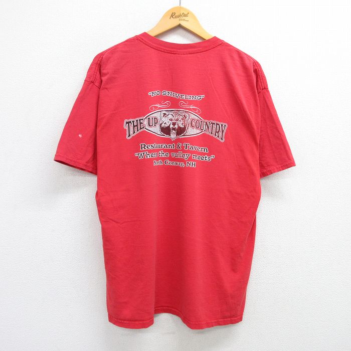 00s 半袖Tシャツ クマレストラン レッド XL | 古着
