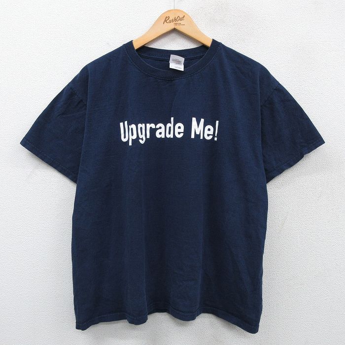 【20%OFF】XL★古着 フルーツオブザルーム 半袖 ビンテージ Tシャツ メンズ 00年代 00s New Horizons コットン クルーネック 紺 ネイビー 25may07 中古