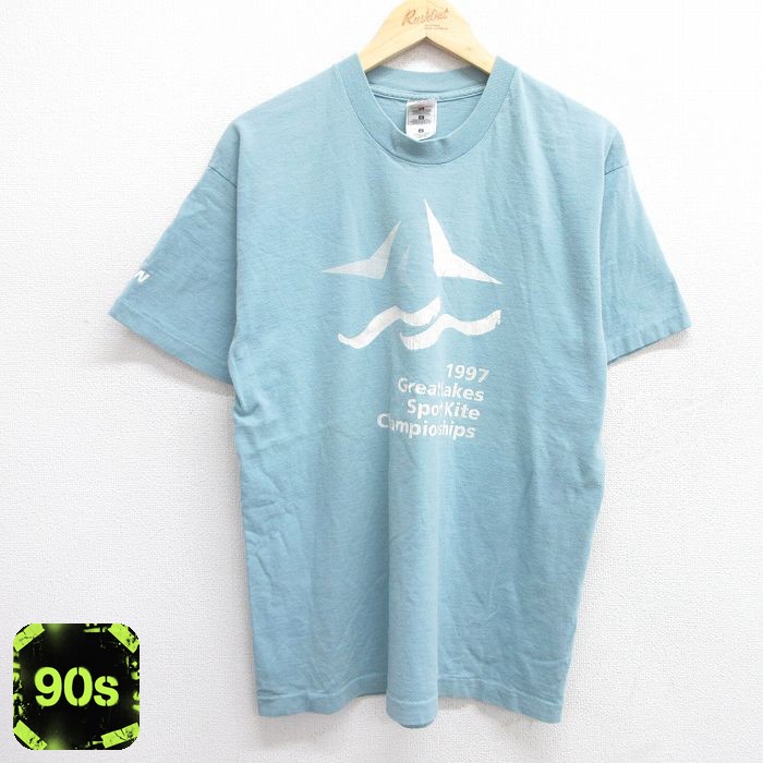 【50%OFF】フルーツオブザルーム 90s 半袖Tシャツ Gread lakes ライトブルー L | 古着