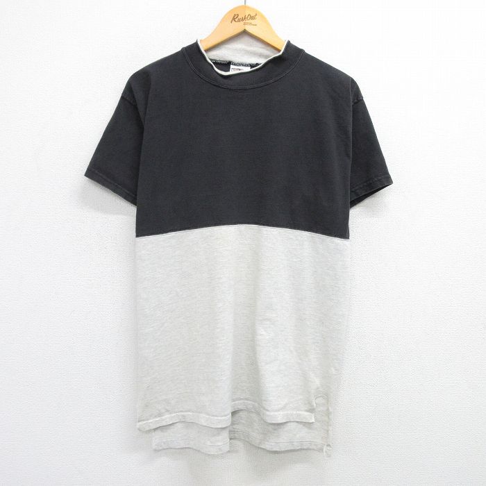 00s 半袖Tシャツ モックネック ブラック L | 古着