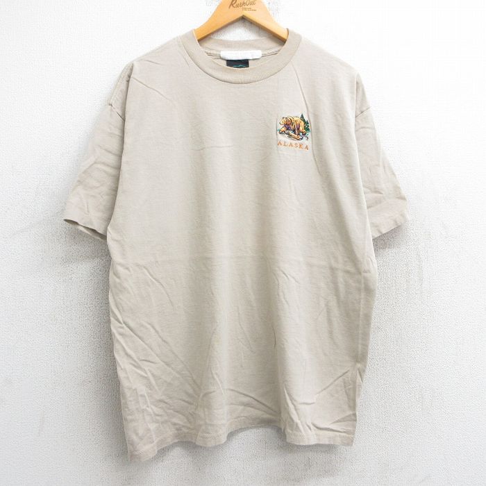 90s 半袖Tシャツ クマ ベージュ XL | 古着