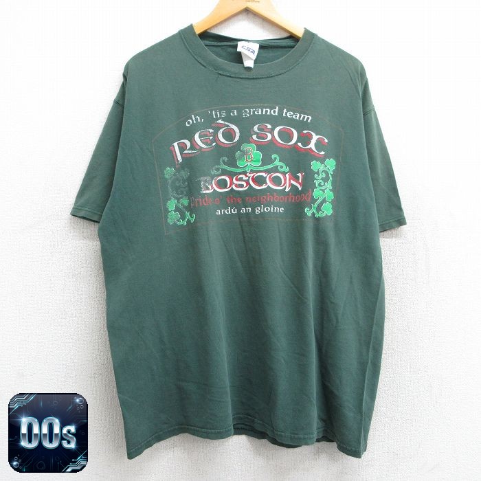 【50%OFF】00s 半袖Tシャツ ボストンレッドソックス グリーン XL | 古着