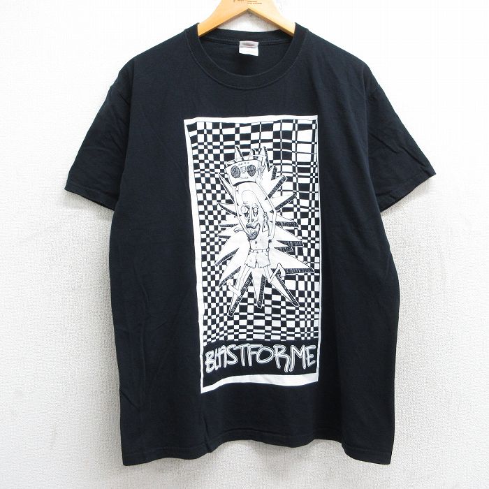 L★古着 フルーツオブザルーム 半袖 ビンテージ Tシャツ メンズ 00年代 00s BLASTFORME ラジオ コットン クルーネック 黒 ブラック 25may13 中古