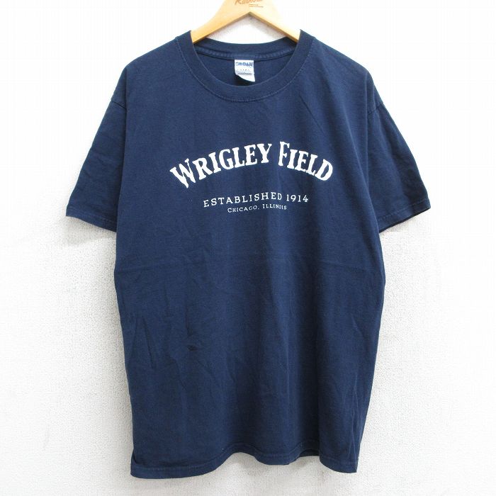 L★古着 半袖 ビンテージ Tシャツ メンズ 00年代 00s リグレーフィールド コットン クルーネック 紺 ネイビー 25may13 中古