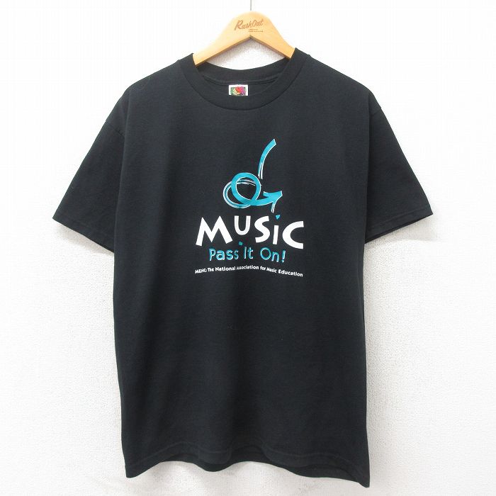 L★古着 フルーツオブザルーム 半袖 ビンテージ Tシャツ メンズ 00年代 00s ミュージック クルーネック 黒 ブラック 25may13 中古
