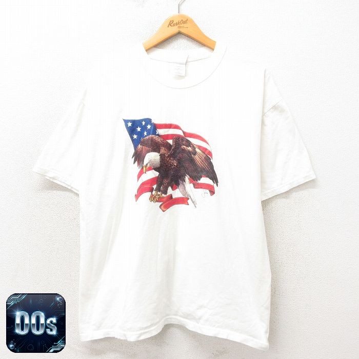 00s 半袖Tシャツ 鳥 ホワイト XL | 古着